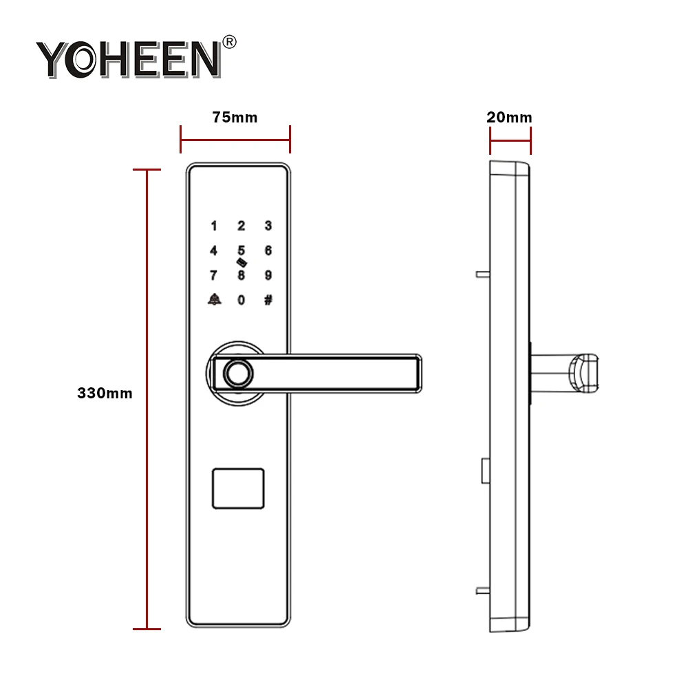 Электронный умный дверной замок YOHEEN TTLock приложение Bluetooth Wi-Fi для дома офиса