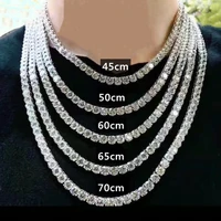 hip hop iced out 5mm mens womens necklaces 1row rhinestone choker bling crystal tennis chain necklace for men jewelry bracelet