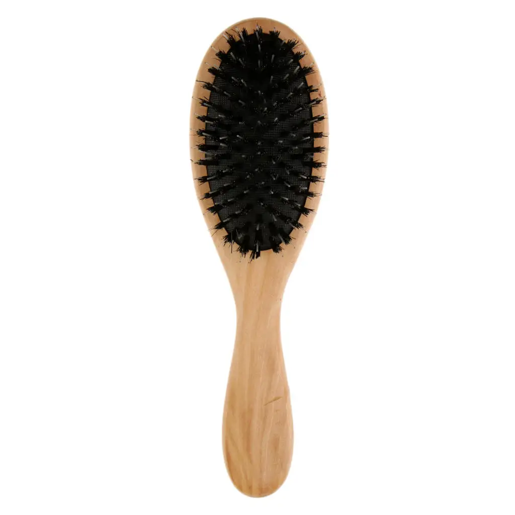 

Wooden Handle Hair Brush, Paddle Hairbrush, Thick Curly Hair Detangler Scalp Massage