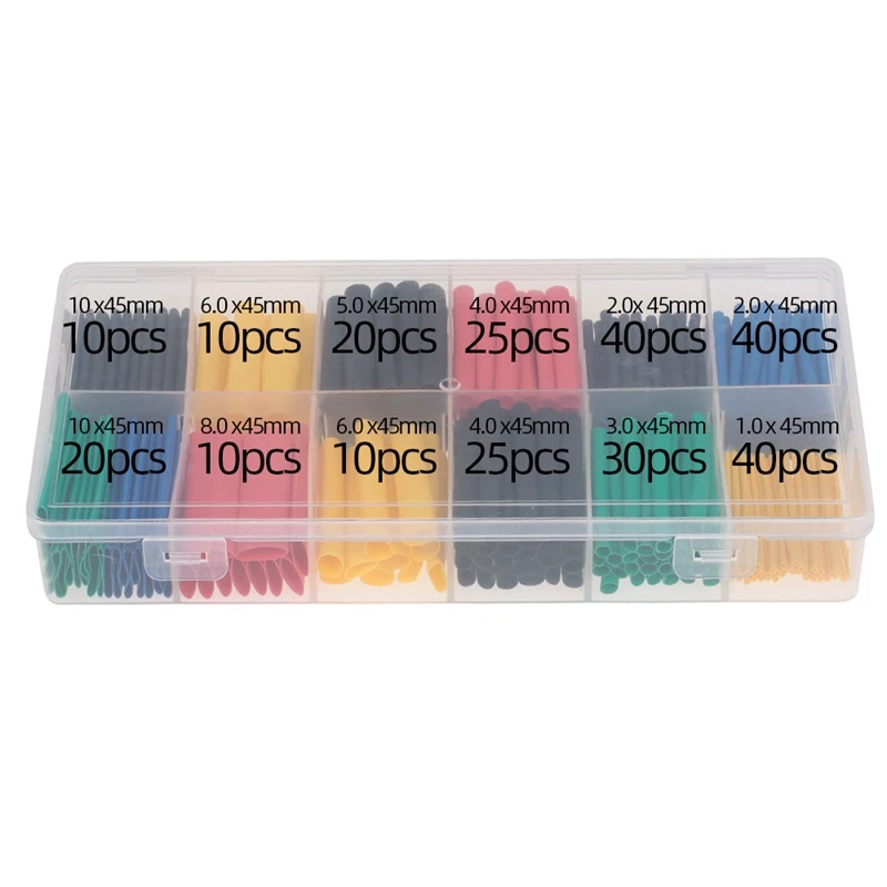 280 шт термоусадочные трубки 2:1 провод рукав Электрический кабель обертывание