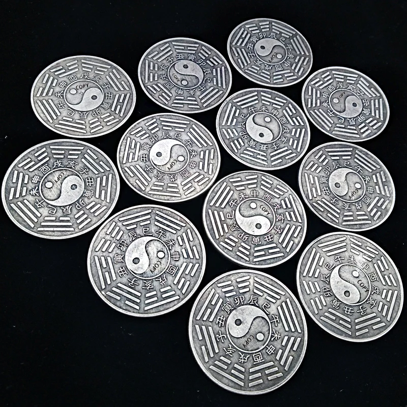12 шт. монеты в виде животных с надписью Lucky Coin Gossip Feng Shui китайским знаком зодиака