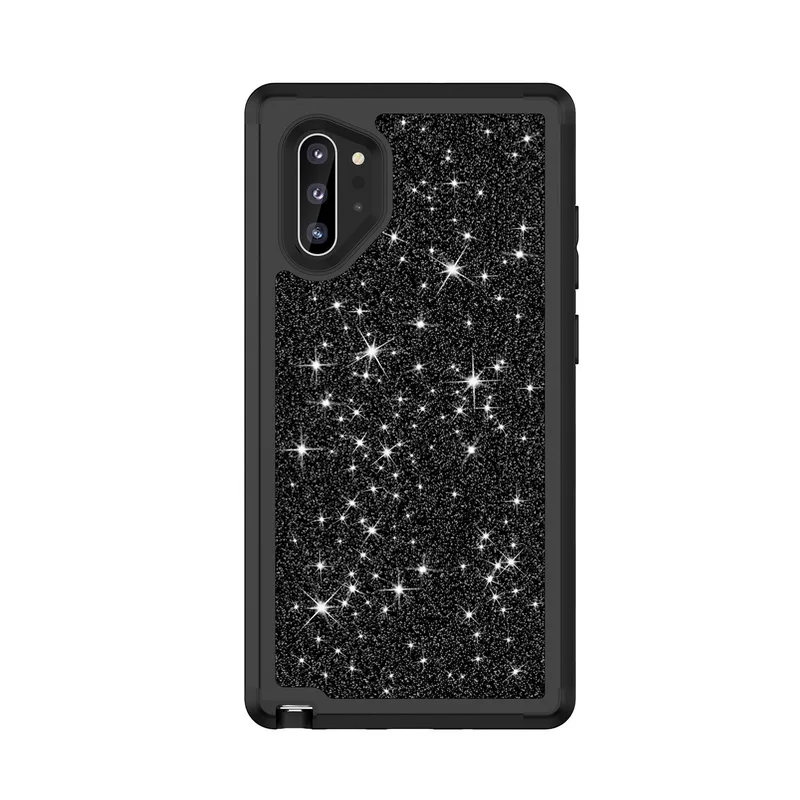 Роскошный блестящий противоударный чехол для телефона samsung Galaxy Note 10 Plus 9 S10 S9 Plus Броня гибридная 3 в 1 жесткий чехол