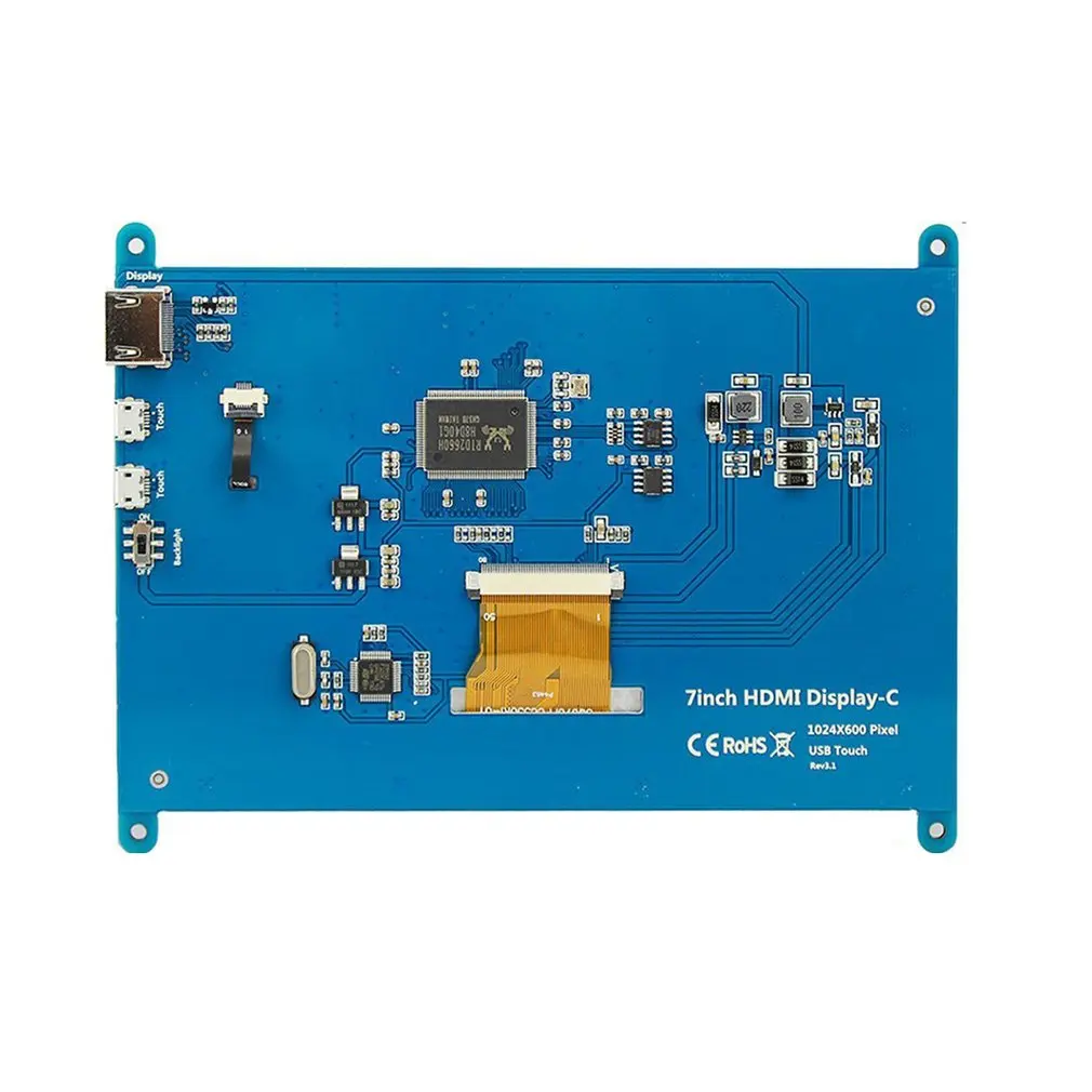 Rev2.1 Оригинал 7 дюймов ЖК-дисплей Экран модуль ёмкостный сенсорный для Raspberry