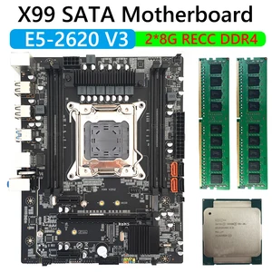 x99 v2 d4 motherboard set with xeon e5 2620 v3 lga2011 3 cpu 2pcs x 8gb 16gb 3200mhz ddr4 memory pci express x16 reg ecc ram free global shipping