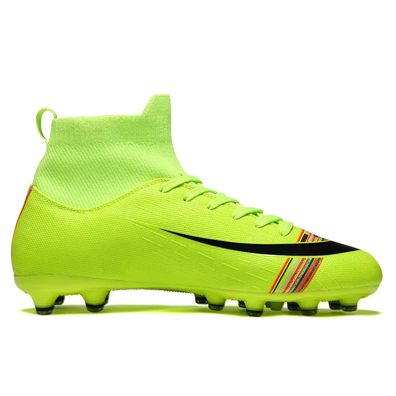 Brand New Soccer Shoes for Men High-Top Football Boots Quality Leather Waterproof Non-Slip Boys Kids Sport | Спорт и развлечения