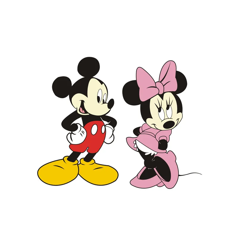 Наклейка на автомобиль Disney с Микки и Минни милая наклейка бак топлива дверь окно