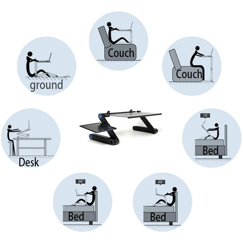 

Portable Laptop Desk Foldable Vertical Table Adjustable Laptop Desk with Mouse Board Computer Desk Bookshelf
