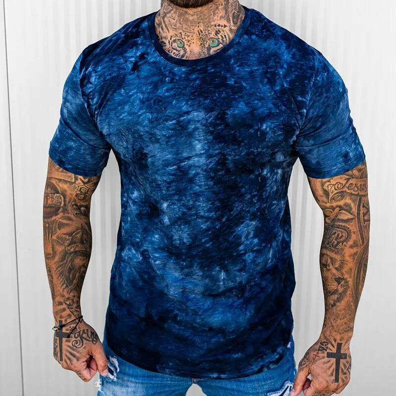 

2021 New Summer Short Sleeved Casual T shirt Oversized 4XL Men Clothing O Neck Fashion T-Shirt Men Fitness Streetwear Tees Tops