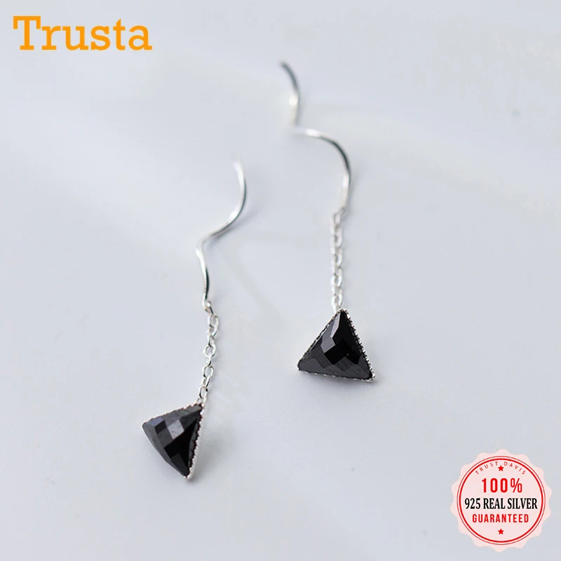 Серьги-гвоздики из серебра 100% пробы квадратные треугольные 925 см | Украшения и