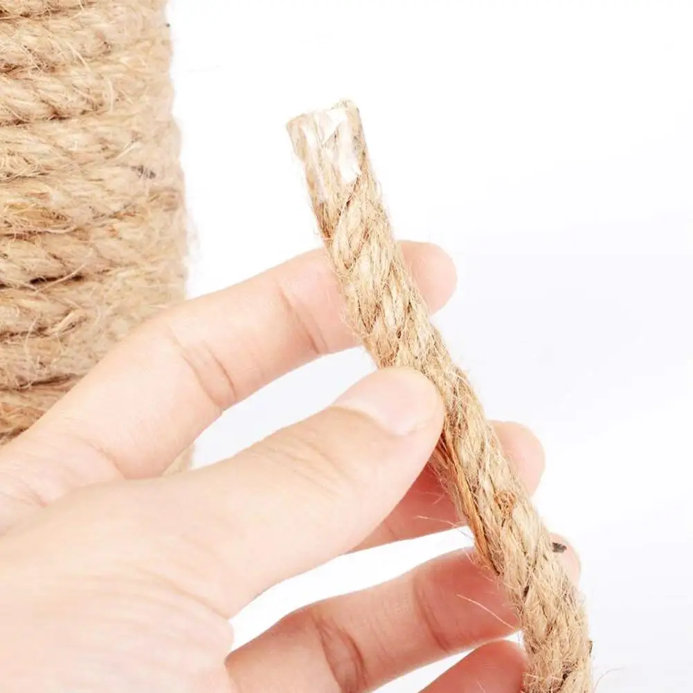 

10M Natural Sisal Rope for Cat Climbing Frame DIY Handmade 4-10MM Jute Rope Lamp Decoration Rope Desk Legs Binding Hemp Ropes