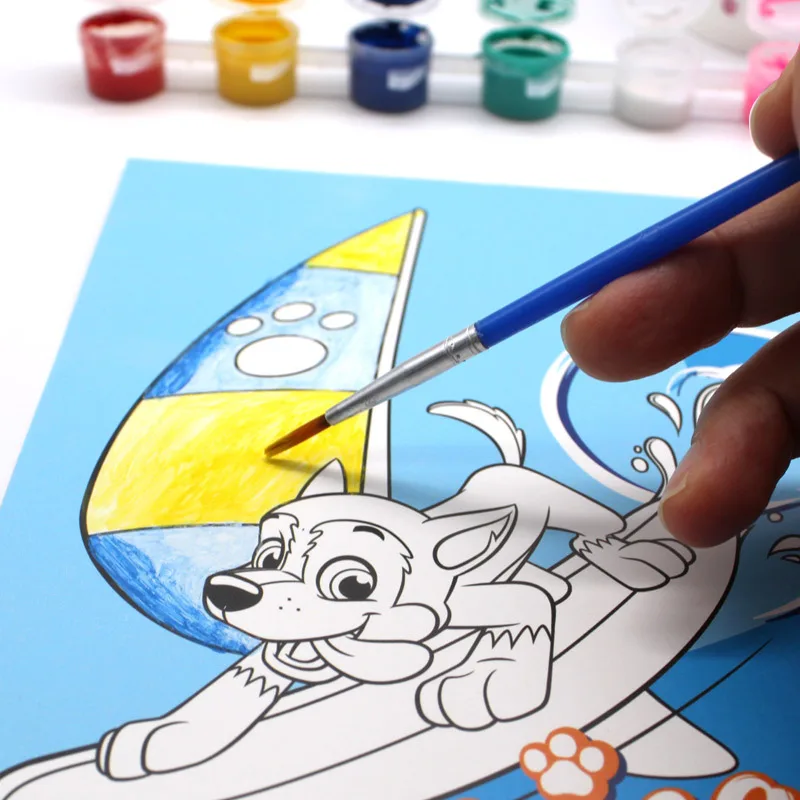 Paw Patrol Flash Алмазная Акварельная краска для детей мультяшная головоломка ручная DIY
