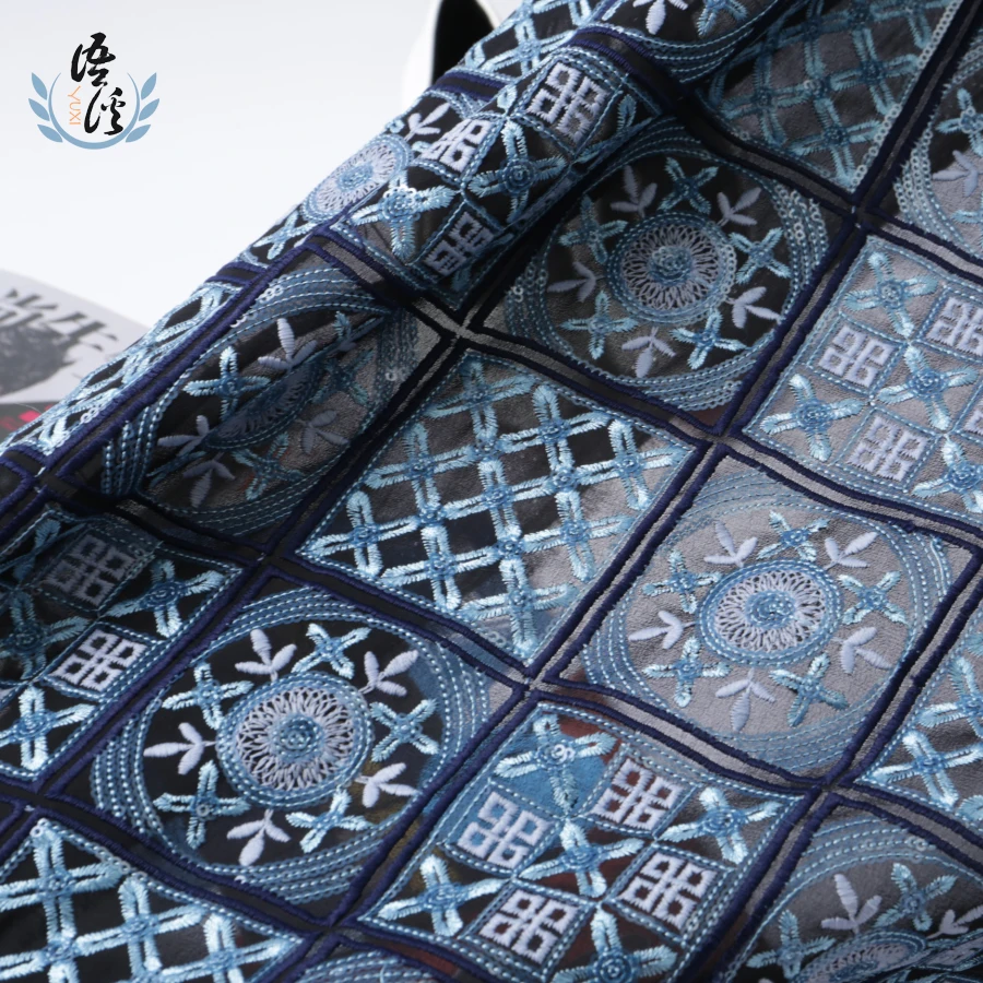 5 ярдов Алмазная проверенная скатерть с блестками вышивка ткань пятно DIY ручной