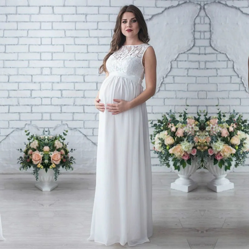 

Maternity Dress 2019 Pregnancy Clothes Pregnant Women Lady Elegant Lace Party Formal Evening Pregnancy dresses for photo shoot