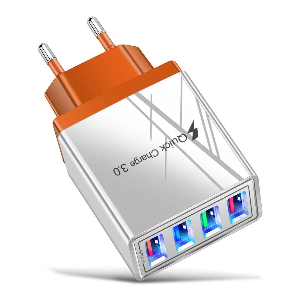 

Quick Charging 3.0 USB Charger for IPhone 12 Pro11 Xiaomi Samsung Huawei 5V 3A and all phones Quick Charging Wall Phone Charger