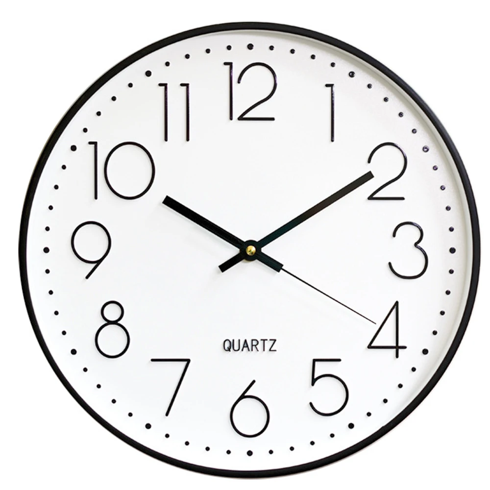 Кварцевые настенные часы тихие цифровые украшения из розового золота 10 дюймов в