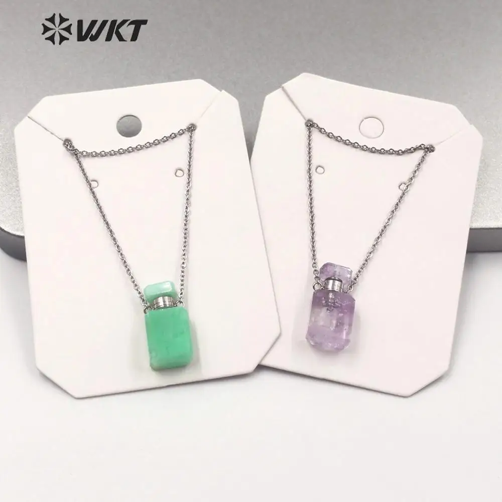 WT-N1240 Китай Поставщик высококачественное каменное ожерелье в флаконе для духов