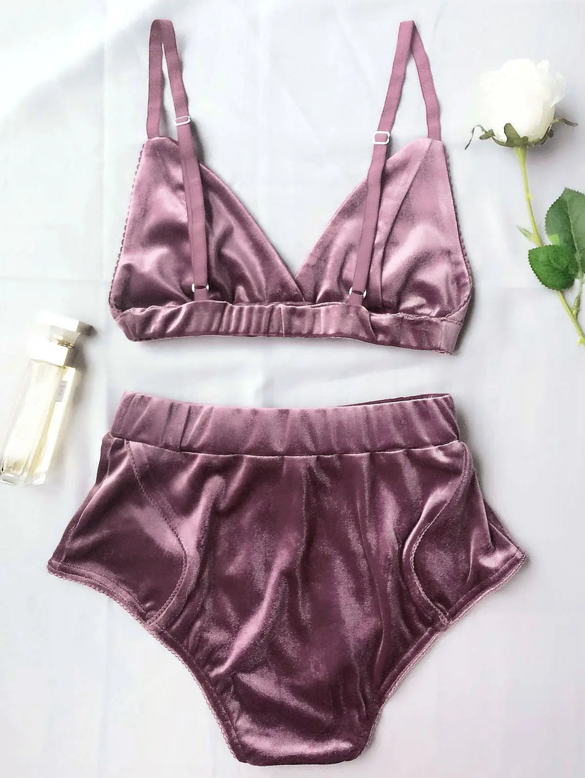 2 шт. женские бюстгальтеры с V-образным вырезом и высокой эластичной талией |