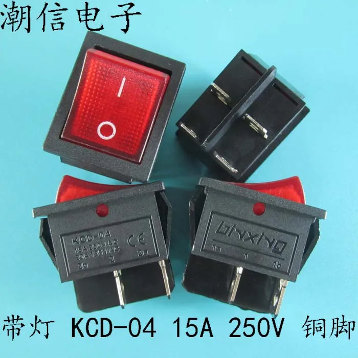 

10 шт./лот KCD-04 4 // 15A250V