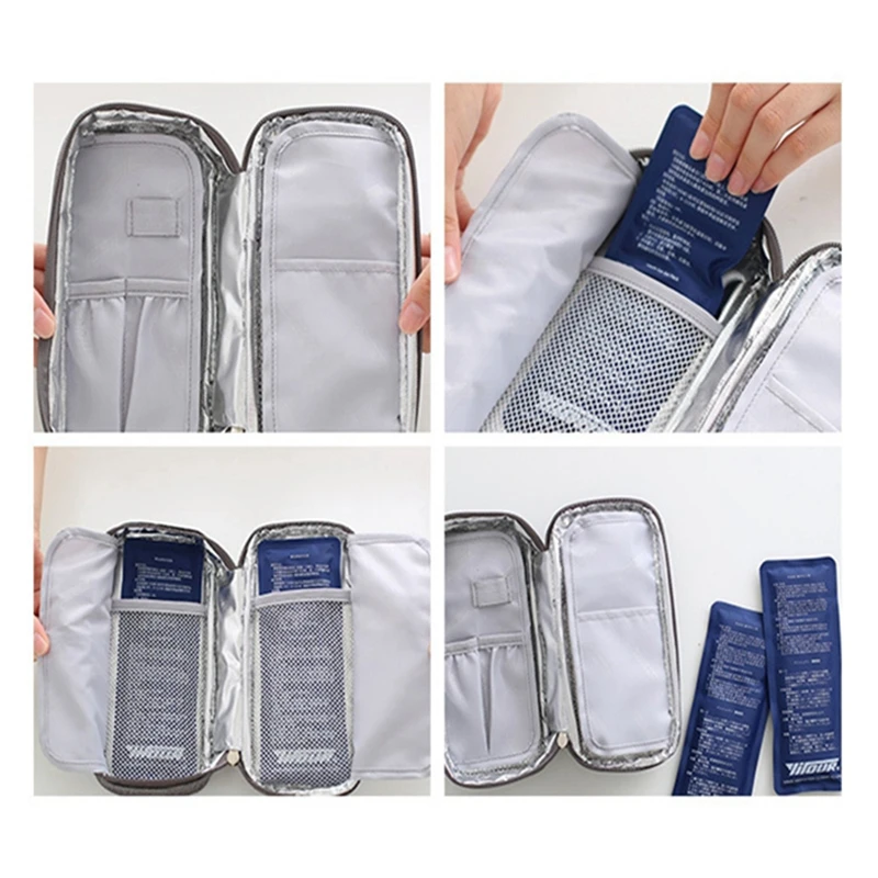 Медицинская сумка для инсулина портативный рефрижератор изолированная ледяная 1