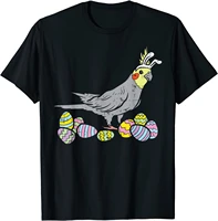 cockatiel bunny ears eggs cute easter bird lovers gift t shirt cotton male t shirt gift t shirt brand normal