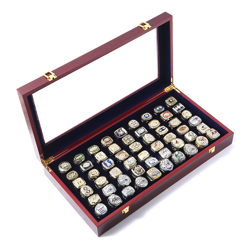 

2021 Rugby Series 55pc Championship Ring Oakland Dallas American Football Men's Ring Boutique Wooden Box Gift Free Shipping