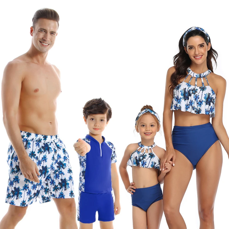 Женский купальный костюм Maillot De бикини Bain из двух предметов для мамы дочки