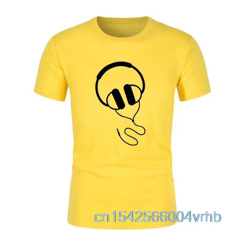 2021 забавная футболка с наушниками и музыкой крутые футболки из 100% хлопка простым
