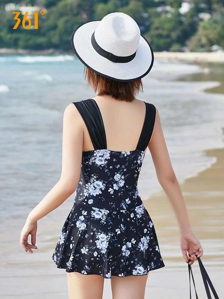 361 женский сексуальный цельный купальный костюм цветочный черный на косточках с