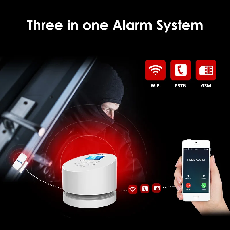 KERUI W2 WI FI GSM сигнализация Системы русский/испанский/Английская литература