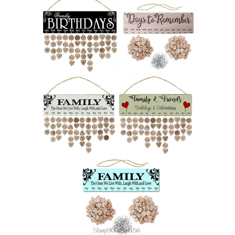 

Happy New Year Wooden Birthday Reminder Calendar Board Wall Hanging 2020 Home Classroom Bar Wall Decorative N12 20 Dropship