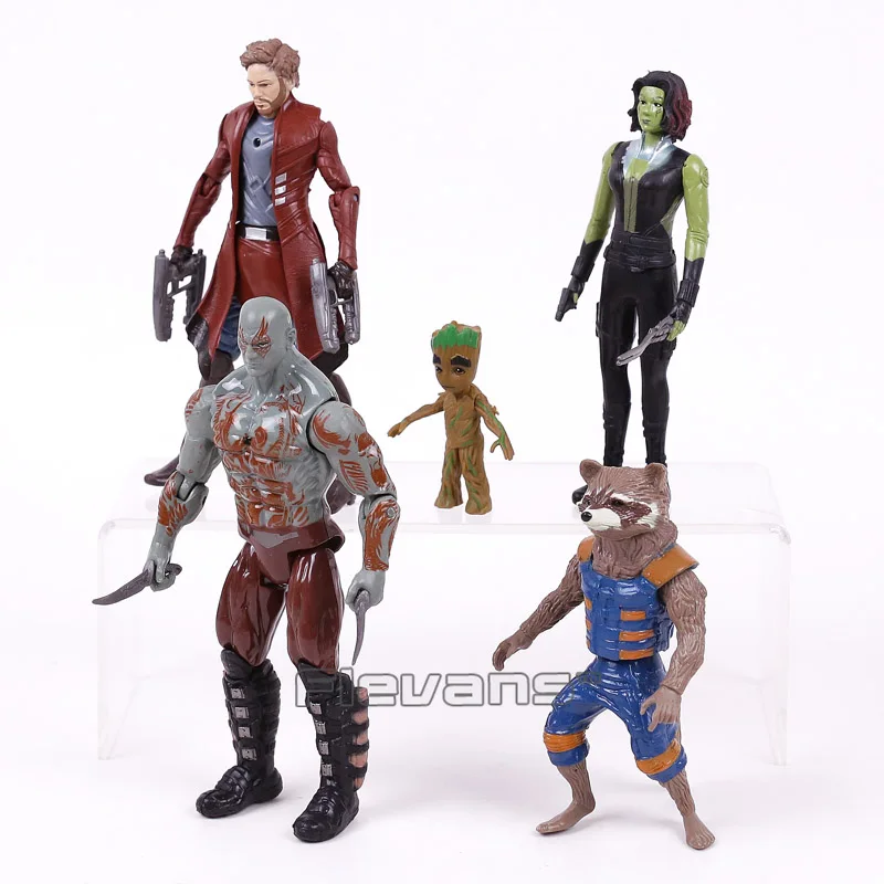 Marvel Guardians Figures Star Lord Gamora Drax Rocket Raccoon Tree Man PVC Action Figure Toys 5pcs/set
