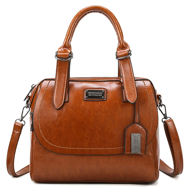 

Vintage Leather Women Shoulder Bag Handbags Female Crossbody Bags For Women Messenger Bags Famous Brand Ladies Hand Bag bolsas
