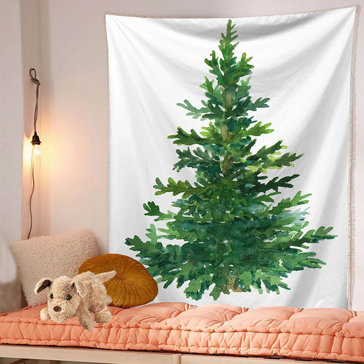 

Faroot Wall Hanging Tapestry, Gorgeous Christmas Tree Fireplace Stockings Gifts Tapestry for Bedroom, Living Room, Dorm