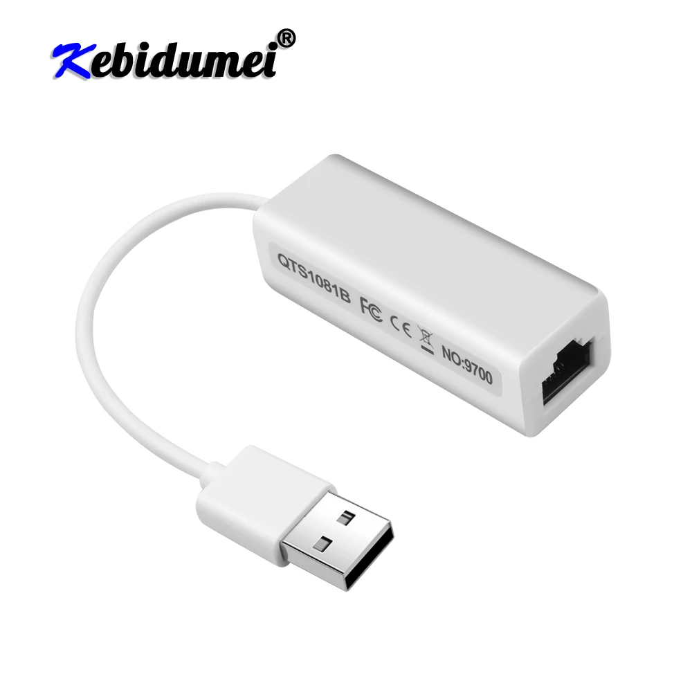 Адаптер kebidumei с USB 2 0 на RJ45 10/100 Ethernet сетевой LAN-адаптер адаптер для ПК ноутбука Windows 7