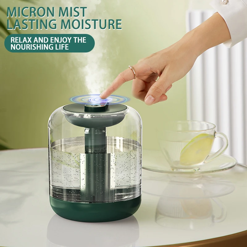 

New Large Capacity Air Humidifier Rechargeable 2000mAh Battery Aroma Essential Oil Diffuser USB Mist Maker LED Light For Home