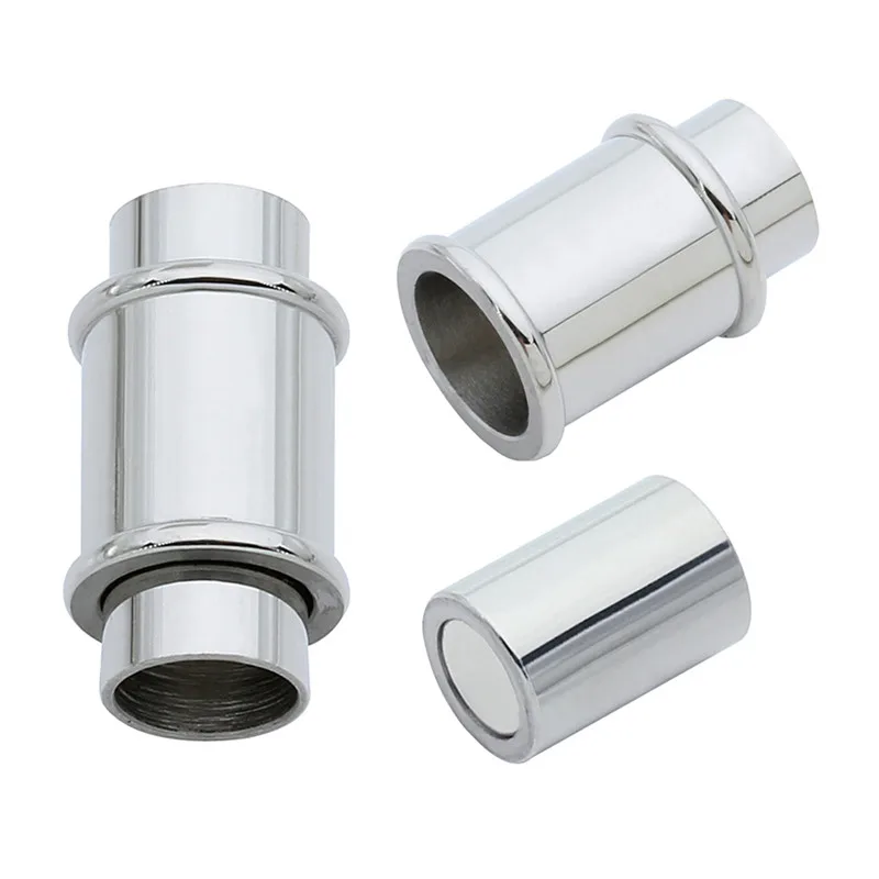 

Strong Silver Color Stainless Steel Magnetic Clasp Connectors Fit 6mm Leather Cord Jewelry Findings