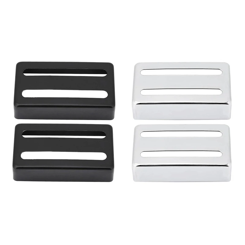 

2Pcs Metal Acoustic Two-Line Electric Humbucker Guitar Pickup Cover Tone Two-Line Humbucker Pickup Cover