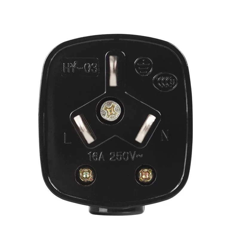 Black Australia standard 16A/10A 250V AU CN 3Pin power plug Detachable Assembly Extension Cord Connection Plug Male 2/5/10/20pcs |