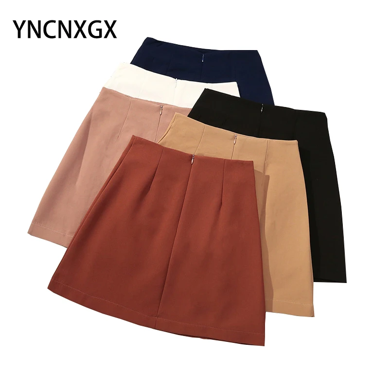 

High Waist Skirt Korean Women's Clothing New Splicing A-Line Skirt Pleated Skirt