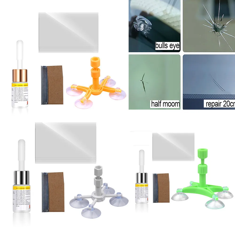 Набор для ремонта ветрового стекла трехцветный инструмент обслуживания DIY окон и