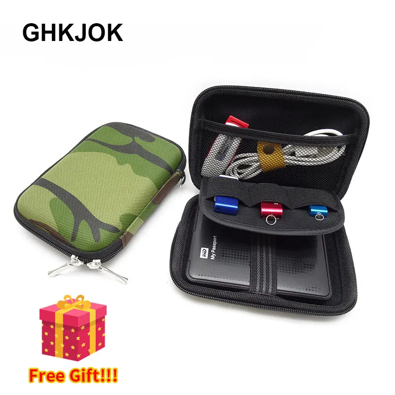 Армейский зеленый чехол для переноски 2 5 дюйма внешний аккумулятор наушников