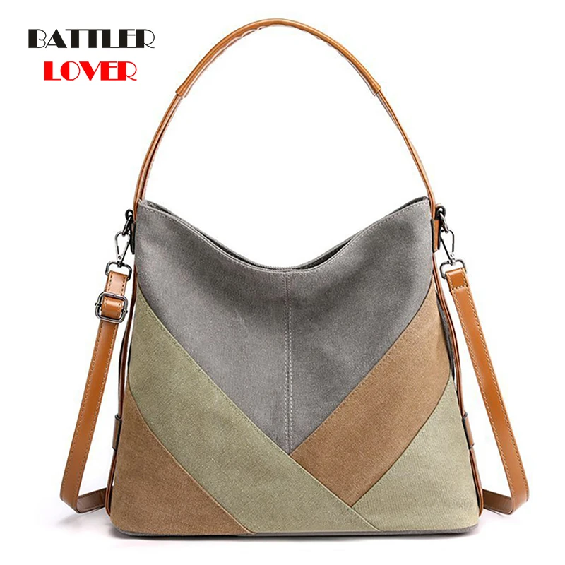 

2021 Women Handbag Canvas Shoulder Big Totes Luxury Designer Messenger Bag Ladies Casual Clutch Purse for Female Crossbody Pouch