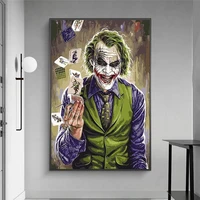 modern abstract clown playing poker posters and prints canvas paintings wall art pictures for living room home decor cuadros