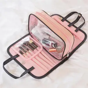 Женская водонепроницаемая портативная косметичка, сумка-Органайзер для туалетных принадлежностей, чехол для макияжа t54