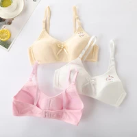puberty young kids girls bra training cotton vests sport letter tops tank breathable teens students underwear bras 8 18years old