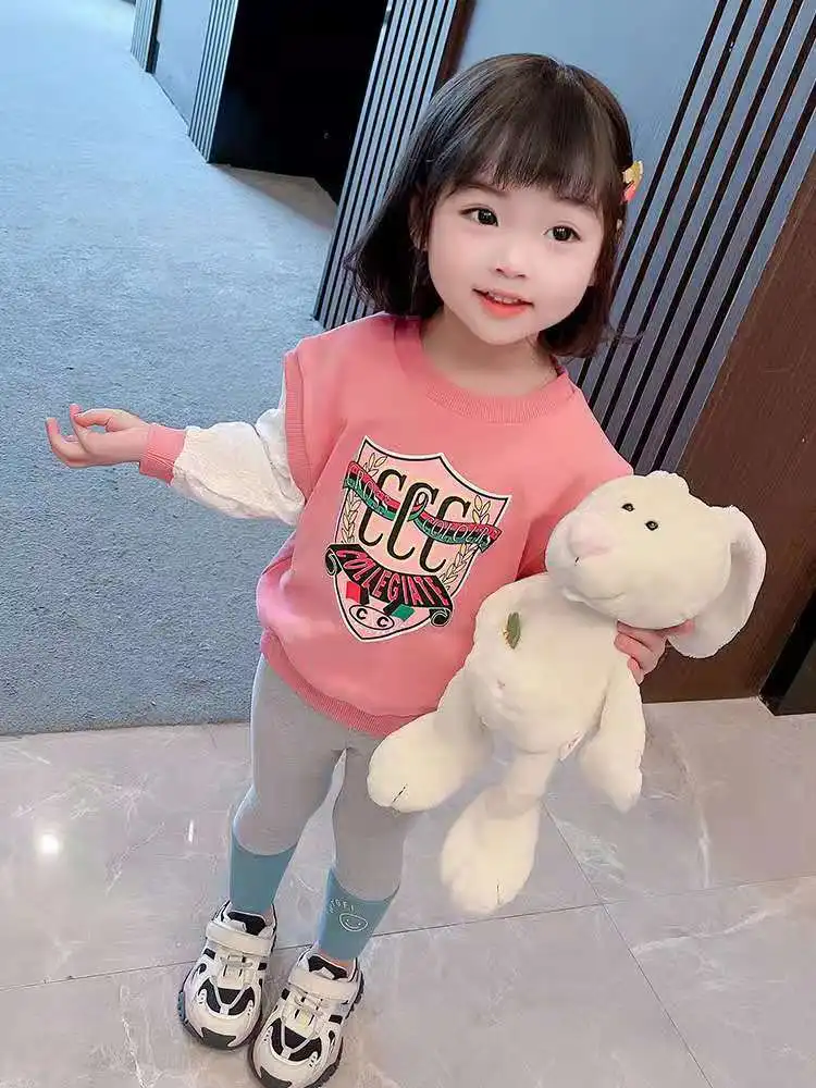

Toddler Girl Clothes Kids Tops Tee Patchwork Girl Clothes Girls Long Sleeve T-shirt Kids T Shirts Spring Fall Children Clothes