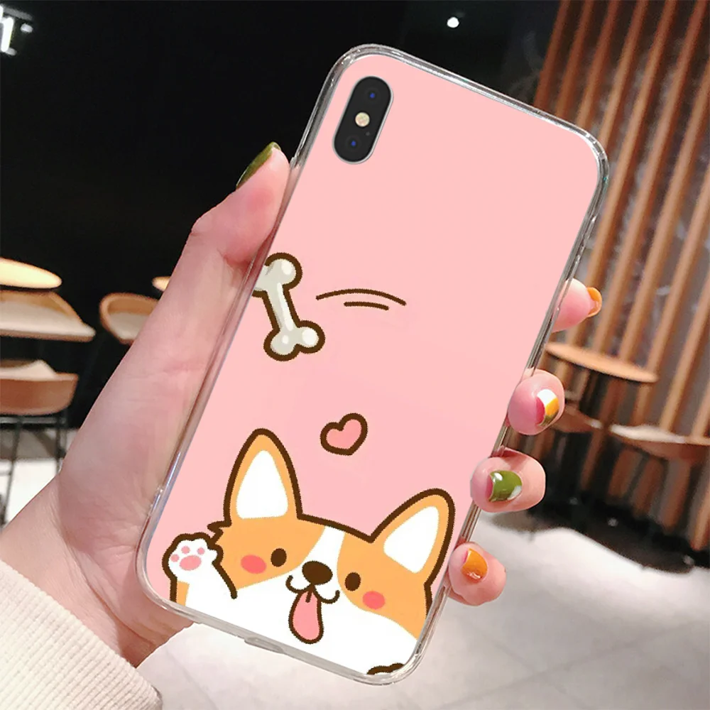 Reayou симпатичная корги собака Мягкий Силиконовый ТПУ чехол для телефона iPhone 11 pro XS