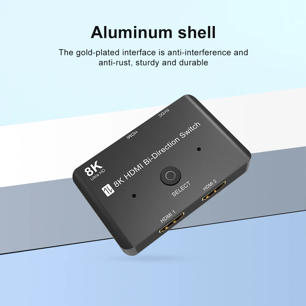 Новый Коммутатор HDMI 2 1 двусторонний 1x2 или 2x1 сплиттер 48 Гбит/с 8K @ 60Hz 4K 120Hz кнопка