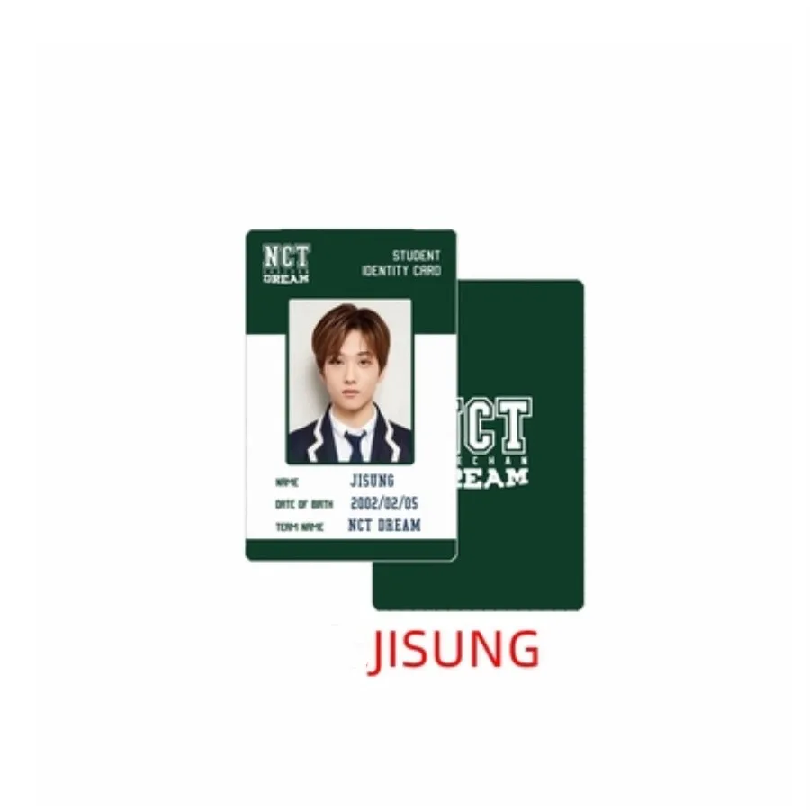 Jisung Kpop NCT мечта ПВХ фото карта Jaemin Jeno автограф Фотокарта HD Коллекционная карта - Color: Jisung
