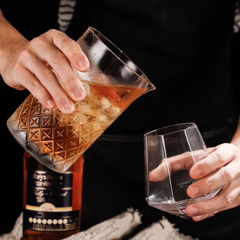 Профессиональный барный шейкер для приготовления коктейлей стеклянный